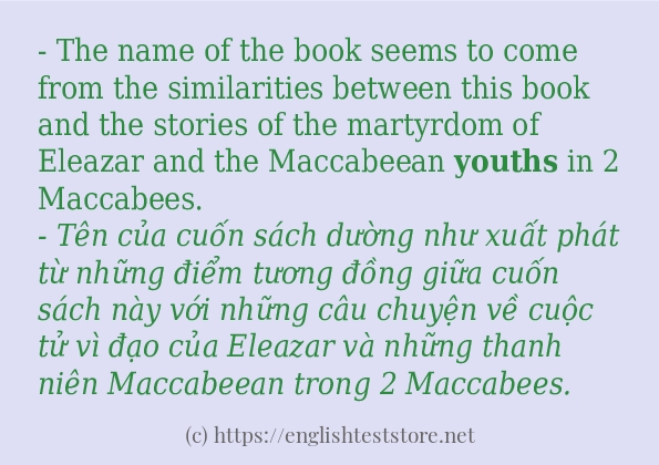 Cách dùng từ youths