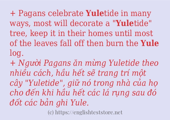 Cách dùng từ yule Cách dùng từ yule