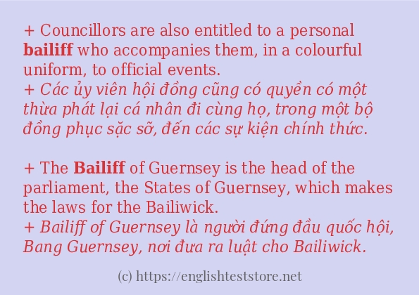 Cách dùng và câu ví dụ của từ bailiff Cách dùng và câu ví dụ của từ bailiff