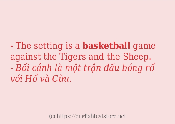 Cách dùng và câu ví dụ của từ basketball