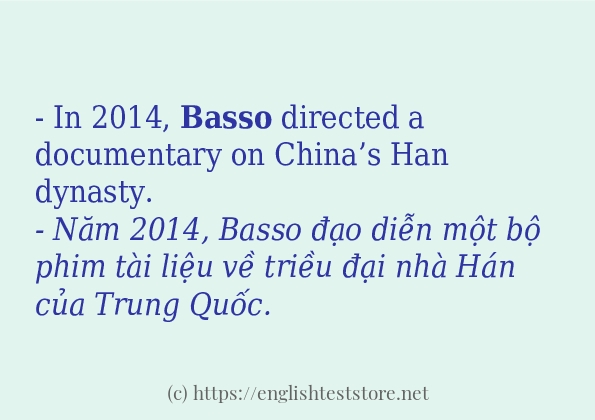 Cách dùng và câu ví dụ của từ basso