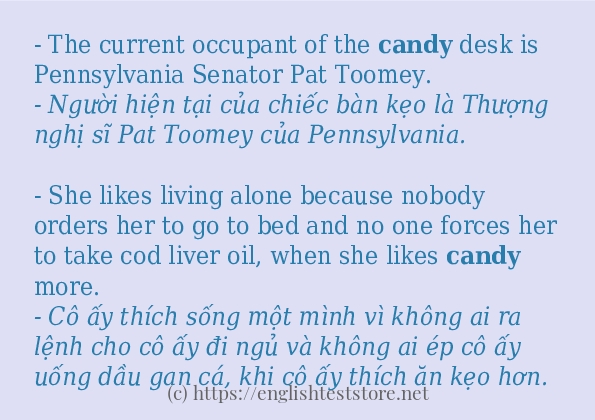 Cách dùng và câu ví dụ của từ candy Cách dùng và câu ví dụ của từ candy