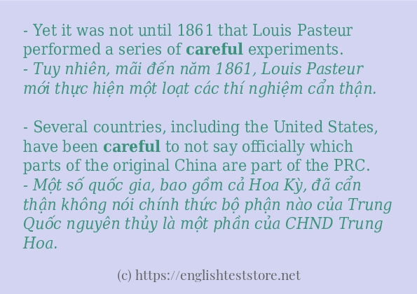Cách dùng và câu ví dụ của từ careful
