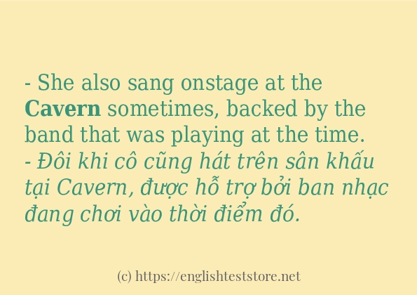Cách dùng và câu ví dụ của từ cavern