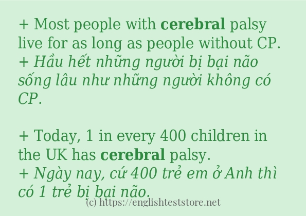 Cách dùng và câu ví dụ của từ cerebral