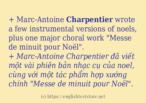 Cách dùng và câu ví dụ của từ charpentier