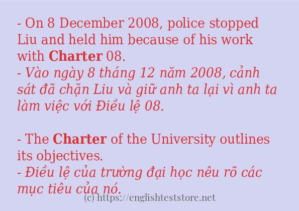 Cách dùng và câu ví dụ của từ charter Cách dùng và câu ví dụ của từ charter