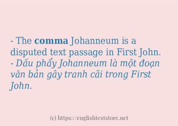 Cách dùng và câu ví dụ của từ comma
