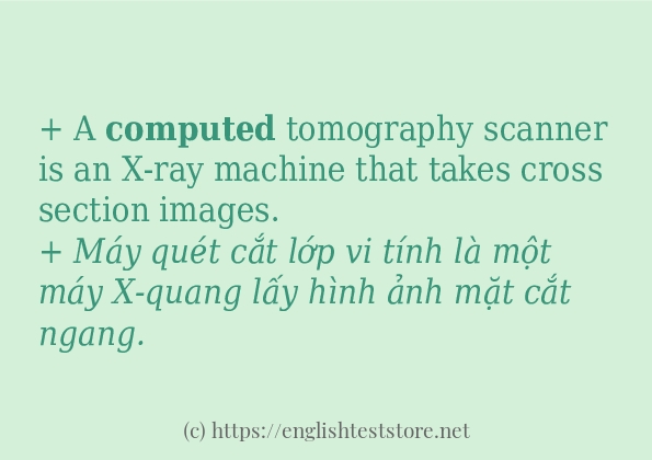 Cách dùng và câu ví dụ của từ computed