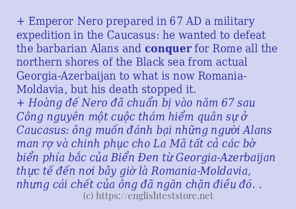 Cách dùng và câu ví dụ của từ conquer