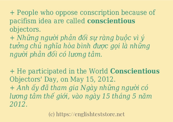 Cách dùng và câu ví dụ của từ conscientious