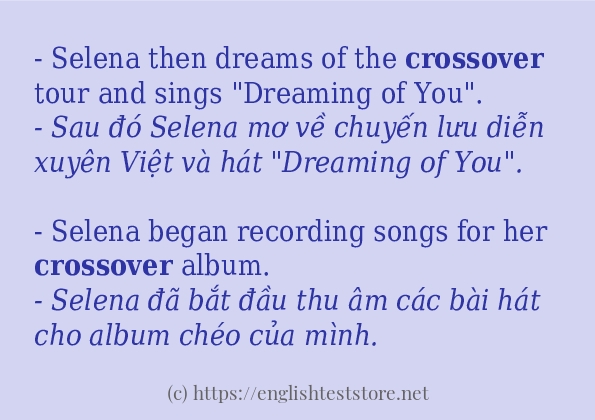 Cách dùng và câu ví dụ của từ crossover Cách dùng và câu ví dụ của từ crossover