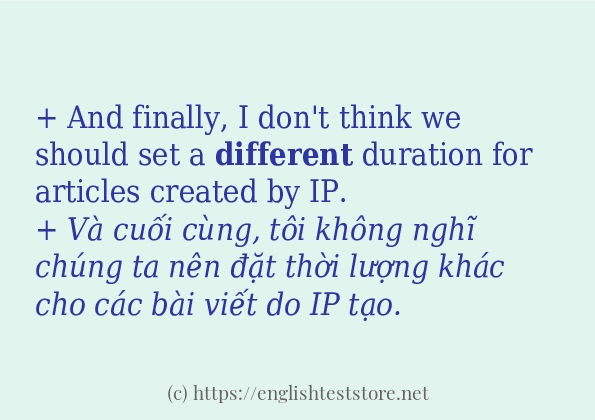 Cách dùng và câu ví dụ của từ different Cách dùng và câu ví dụ của từ different
