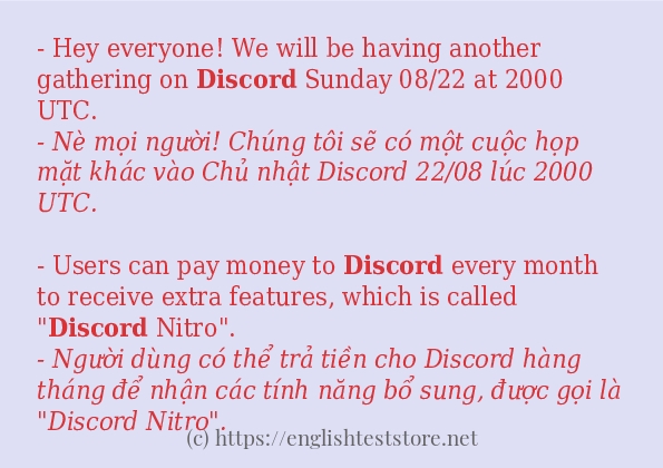 Cách dùng và câu ví dụ của từ discord