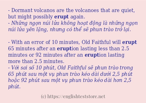 Cách dùng và câu ví dụ của từ erupt Cách dùng và câu ví dụ của từ erupt