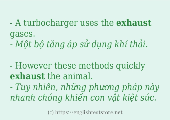 Cách dùng và câu ví dụ của từ exhaust Cách dùng và câu ví dụ của từ exhaust