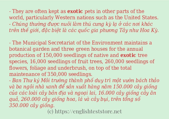 Cách dùng và câu ví dụ của từ exotic