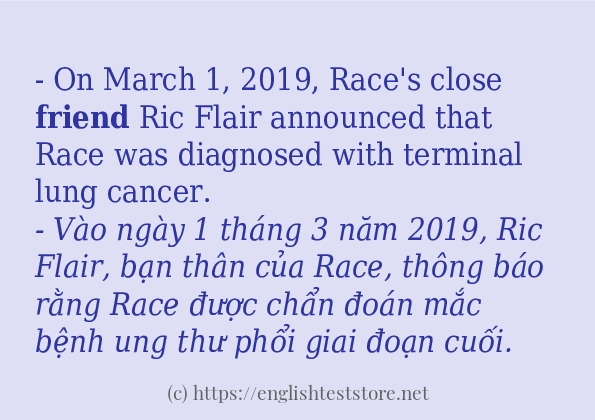 Cách dùng và câu ví dụ của từ friend