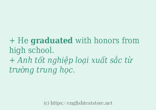 Cách dùng và câu ví dụ của từ graduated Cách dùng và câu ví dụ của từ graduated