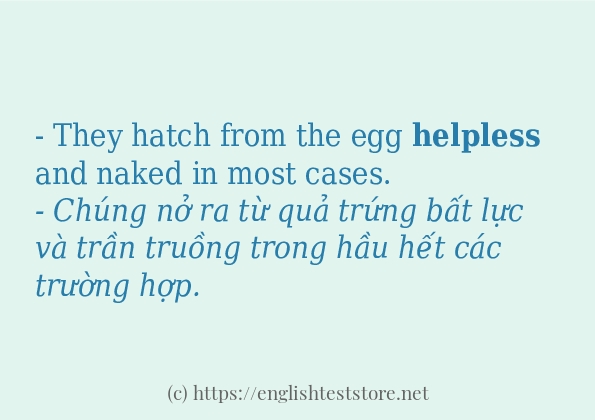 Cách dùng và câu ví dụ của từ helpless