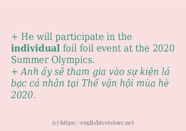 Cách dùng và câu ví dụ của từ individual