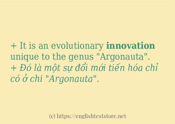 Cách dùng và câu ví dụ của từ innovation