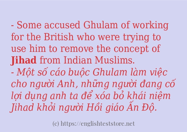 Cách dùng và câu ví dụ của từ jihad Cách dùng và câu ví dụ của từ jihad