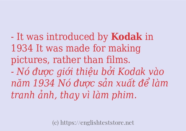 Cách dùng và câu ví dụ của từ kodak Cách dùng và câu ví dụ của từ kodak