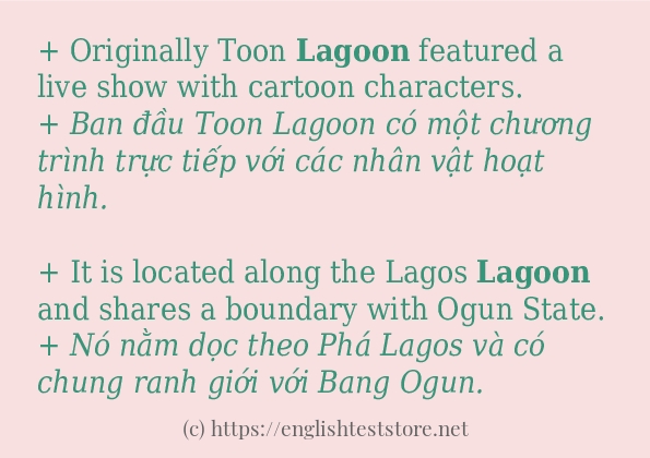 Cách dùng và câu ví dụ của từ lagoon