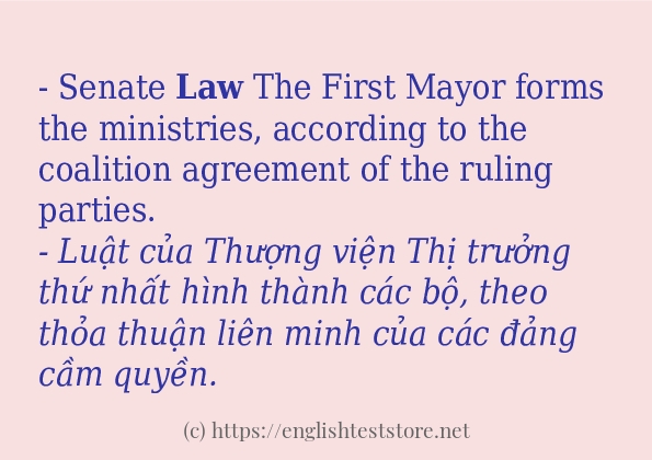 Cách dùng và câu ví dụ của từ law