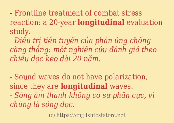 Cách dùng và câu ví dụ của từ longitudinal Cách dùng và câu ví dụ của từ longitudinal
