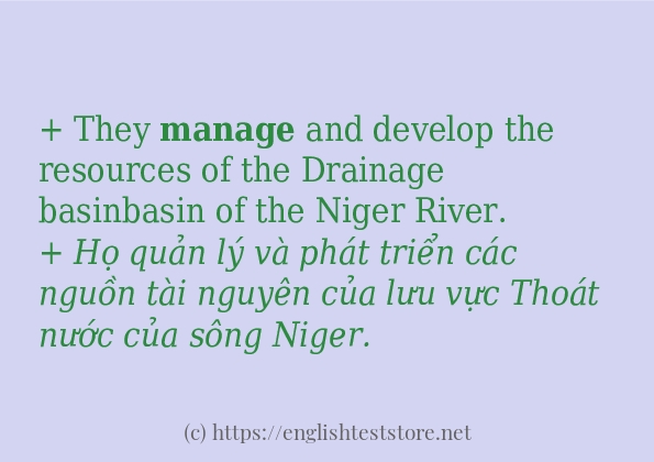 Cách dùng và câu ví dụ của từ manage