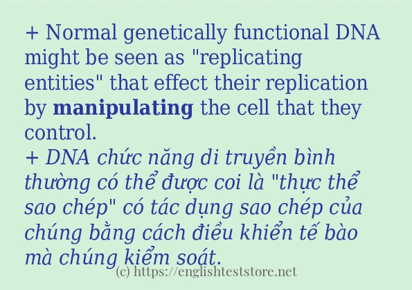 Cách dùng và câu ví dụ của từ manipulating