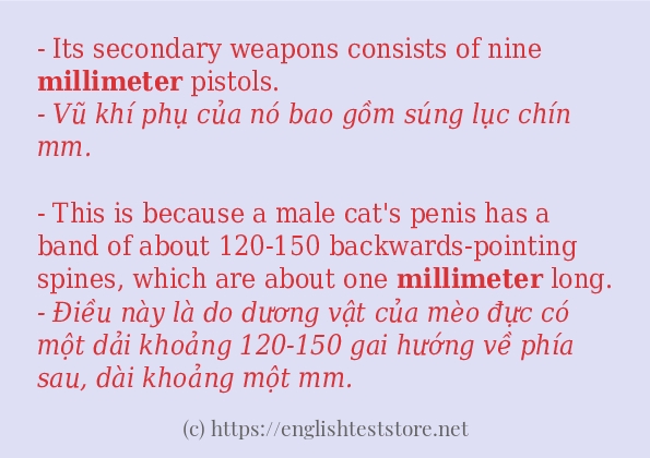 Cách dùng và câu ví dụ của từ millimeter Cách dùng và câu ví dụ của từ millimeter