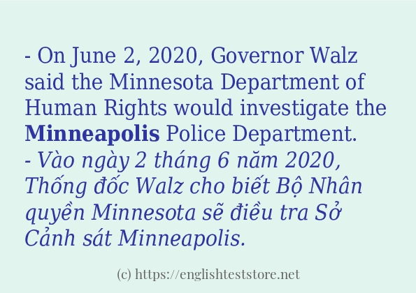 Cách dùng và câu ví dụ của từ minneapolis
