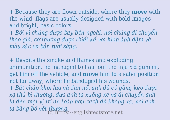 Cách dùng và câu ví dụ của từ move