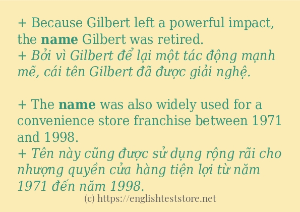 Cách dùng và câu ví dụ của từ name Cách dùng và câu ví dụ của từ name