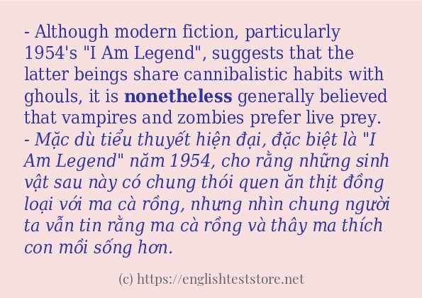Cách dùng và câu ví dụ của từ nonetheless