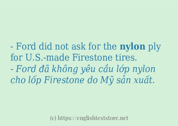 Cách dùng và câu ví dụ của từ nylon
