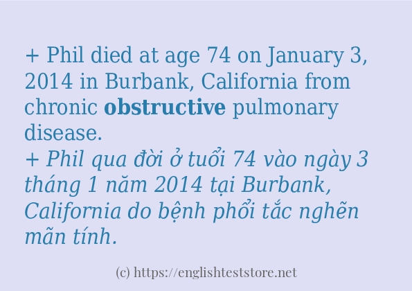 Cách dùng và câu ví dụ của từ obstructive