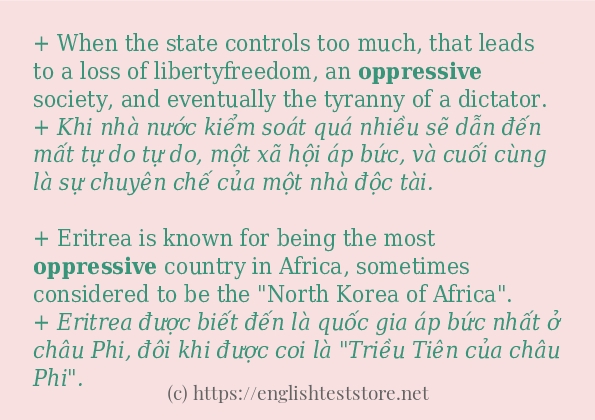 Cách dùng và câu ví dụ của từ oppressive Cách dùng và câu ví dụ của từ oppressive