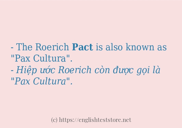 Cách dùng và câu ví dụ của từ pact