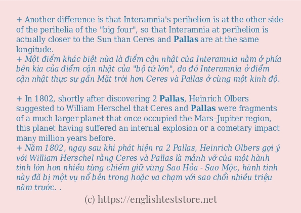 Cách dùng và câu ví dụ của từ pallas
