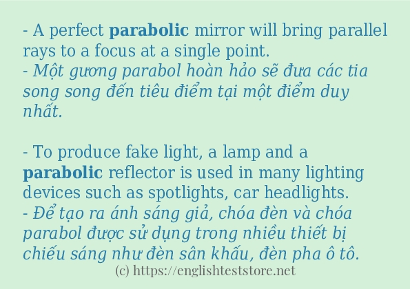 Cách dùng và câu ví dụ của từ parabolic