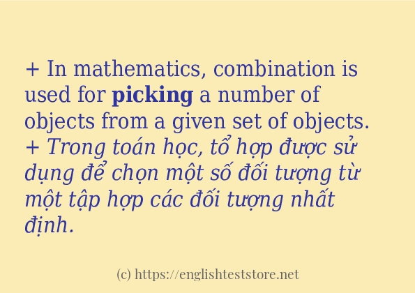 Cách dùng và câu ví dụ của từ picking