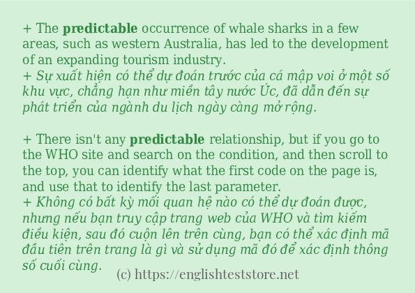 Cách dùng và câu ví dụ của từ predictable