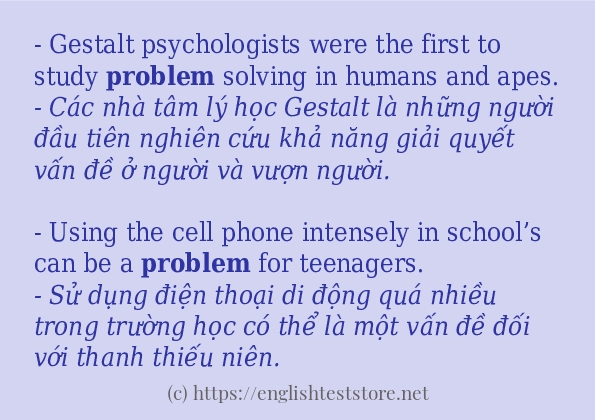 Cách dùng và câu ví dụ của từ problem