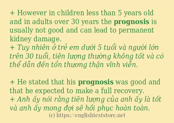 Cách dùng và câu ví dụ của từ prognosis