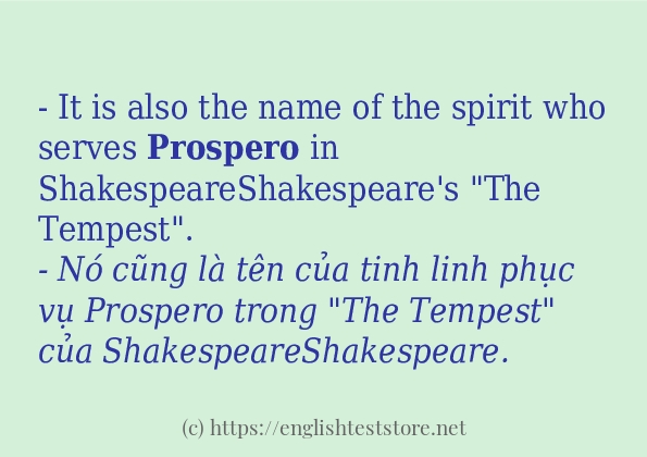 Cách dùng và câu ví dụ của từ prospero