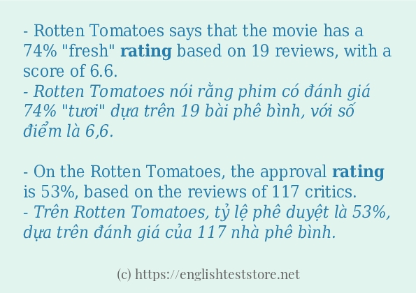 Cách dùng và câu ví dụ của từ rating Cách dùng và câu ví dụ của từ rating